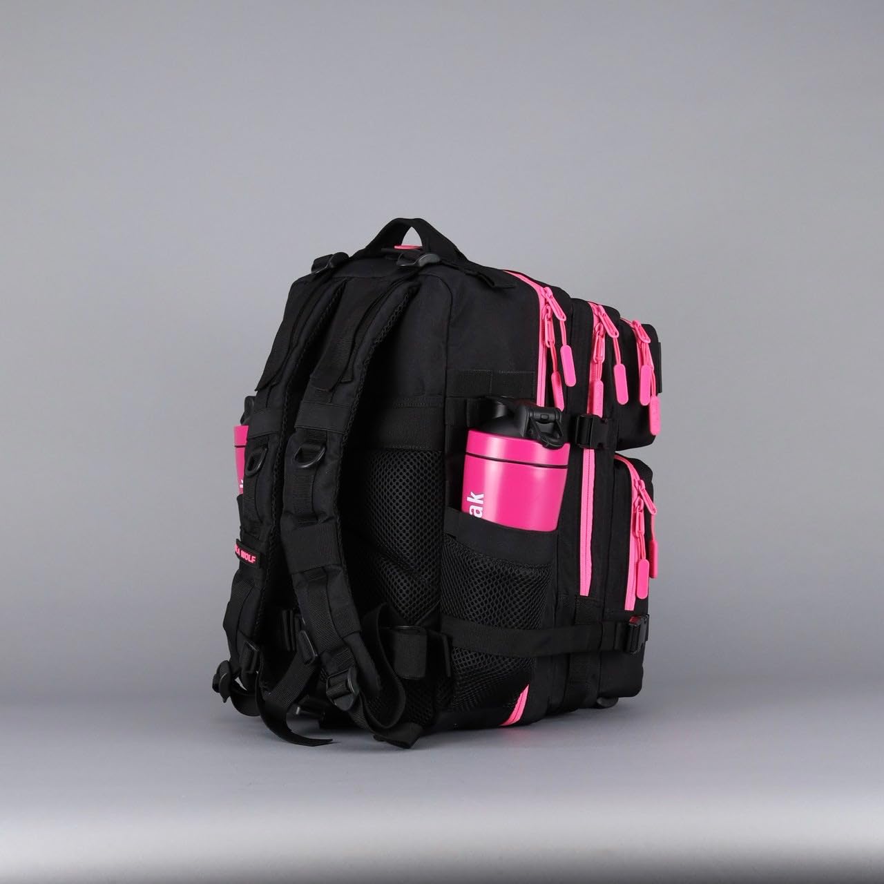 WOLFpak Mochila 35L, Negro con rosa neón, Talla única, Mochila