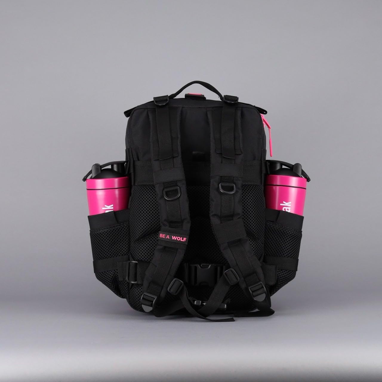 WOLFpak Mochila 35L, Negro con rosa neón, Talla única, Mochila