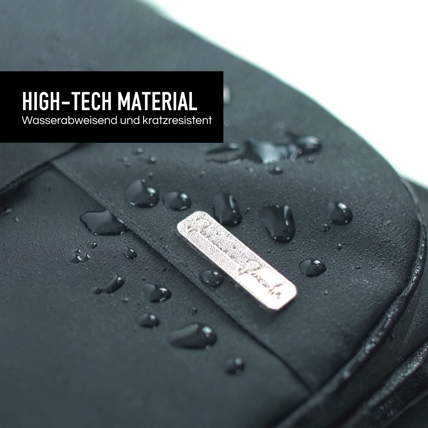 Jaimie Jacobs mochila inteligente con compartimento para portátil de hasta 16,1 pulgadas función maleta ampliable hasta 30 litros (Negro)
