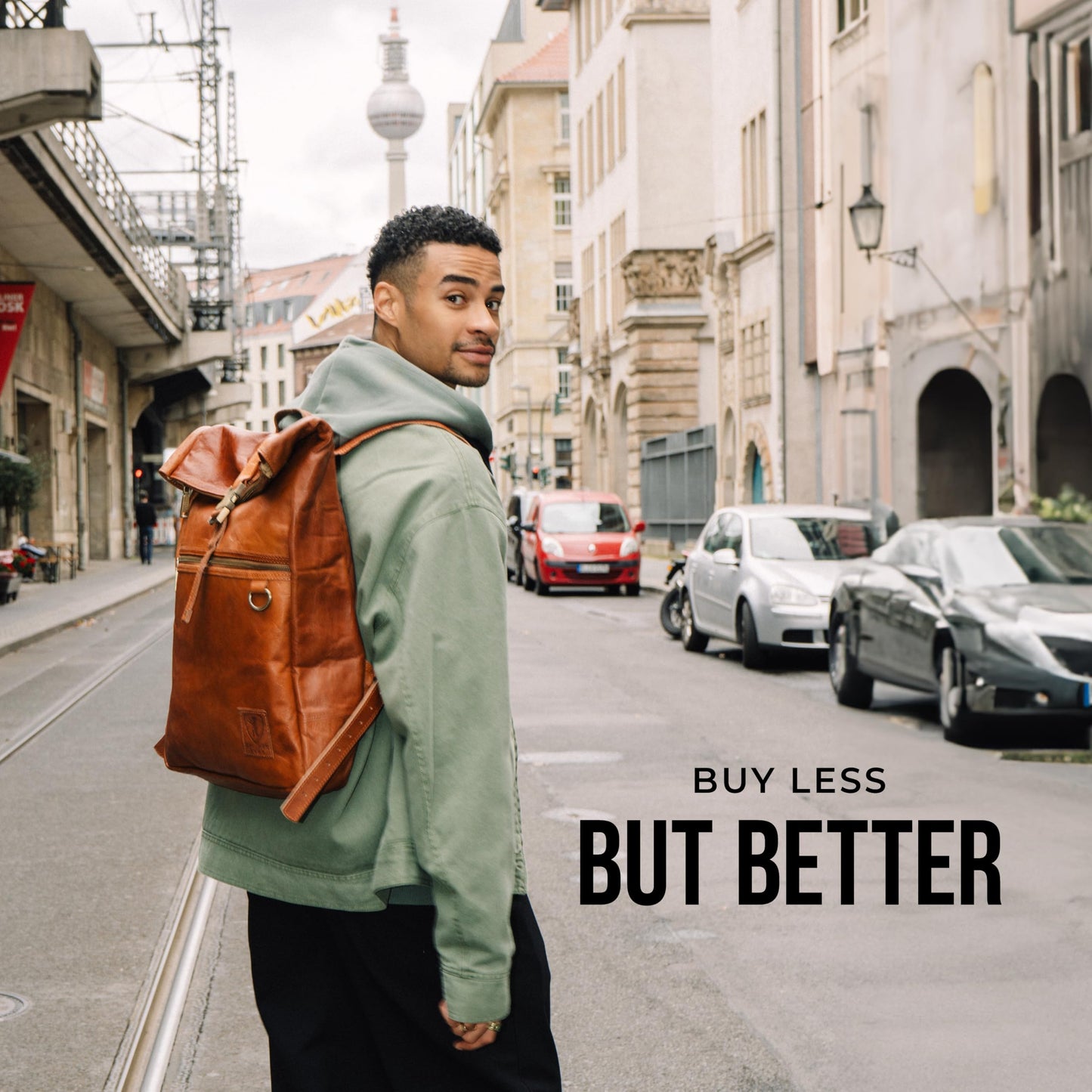 Berliner Bags Mochila de cuero Utrecht Mochila para portátil para hombres y mujeres Marrón Vintage (Marrón XL)