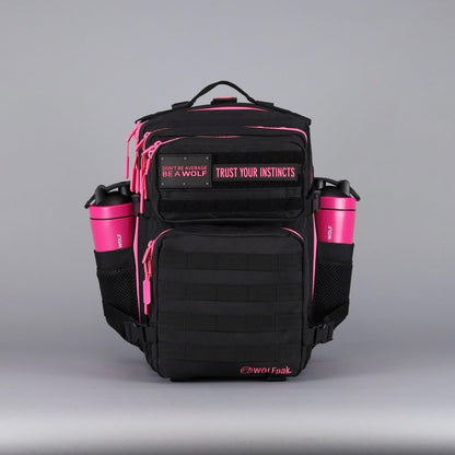 WOLFpak Mochila 35L, Negro con rosa neón, Talla única, Mochila
