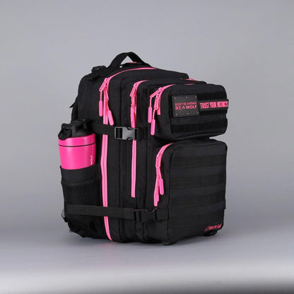 WOLFpak Mochila 35L, Negro con rosa neón, Talla única, Mochila