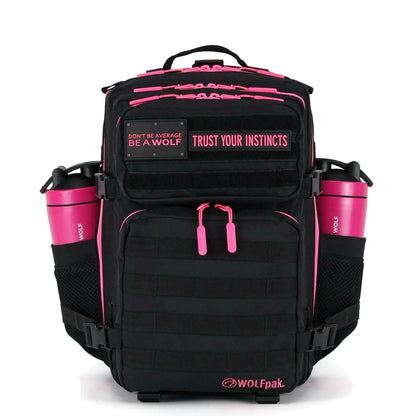 WOLFpak Mochila 35L, Negro con rosa neón, Talla única, Mochila