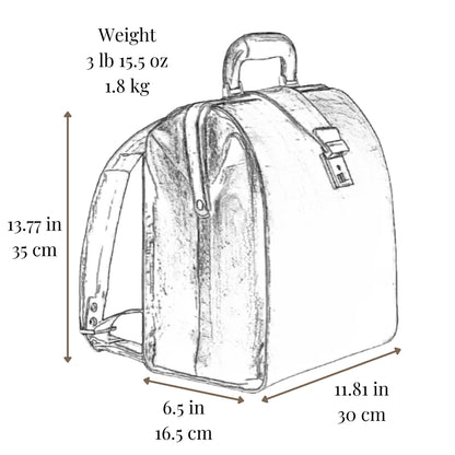 Time Resistance Mochila de Cuero - Mochila de Negocios para Portátiles de hasta 15” - Urbana Estilosa para Hombres y Mujeres - Bolsa de Viaje Unisex de Mano (Marrón)